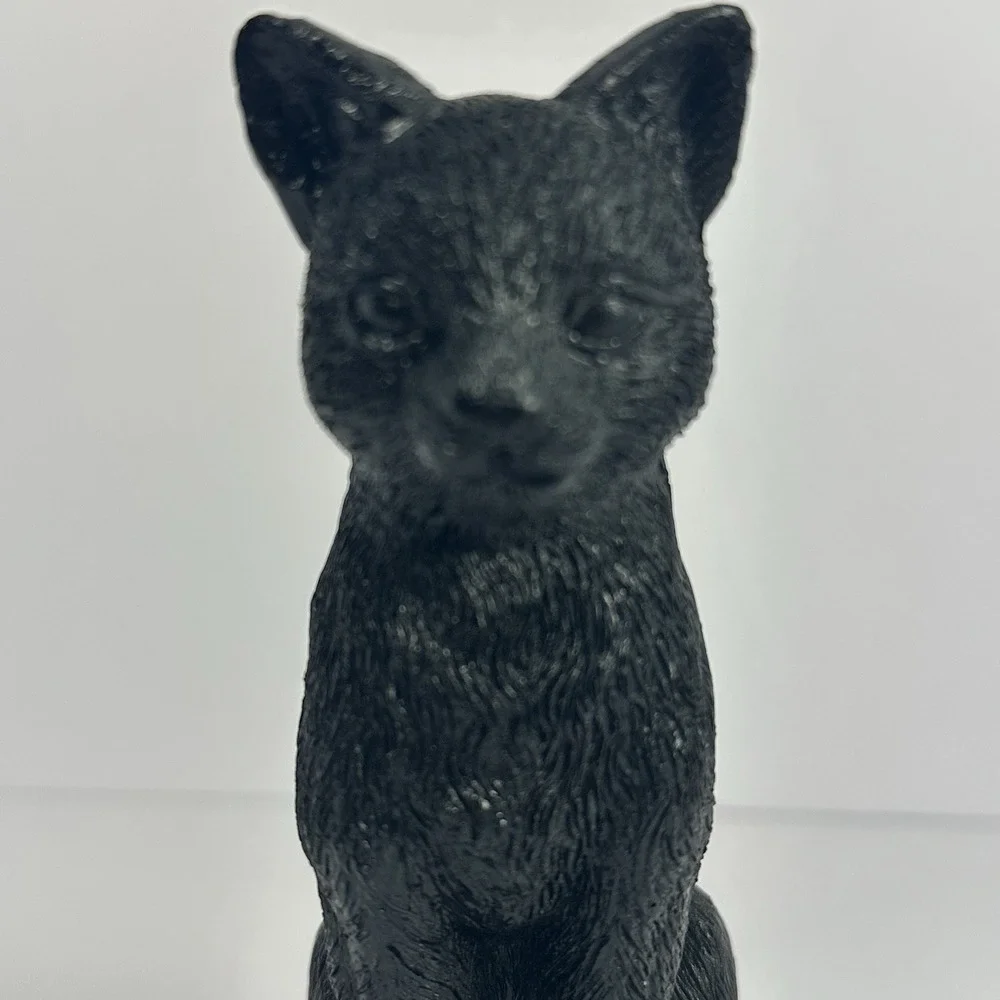 Ashland Halloween Black Cat Taper Candle Holder Resin Gothic Spooky Decor 6 In